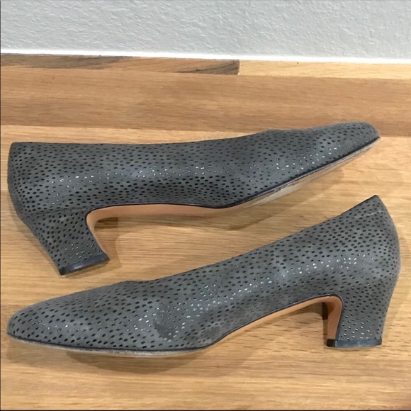 Salvatore Ferragamo Gray Suede Pumps - Picture 3 of 8